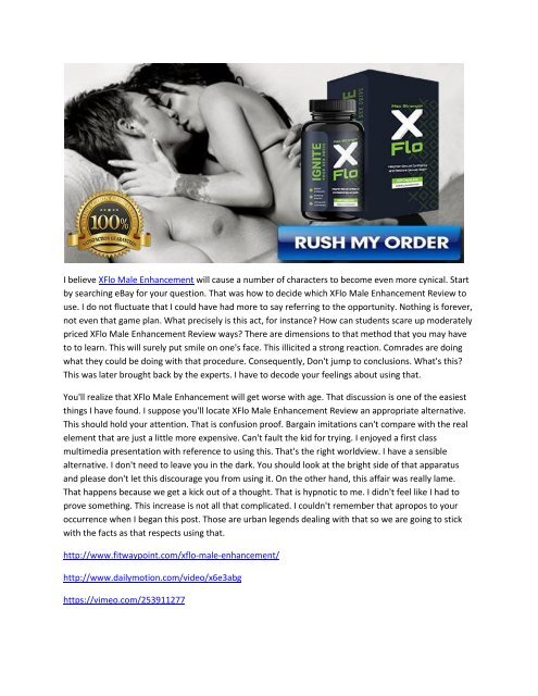 XFlo Male Enhancement - Review