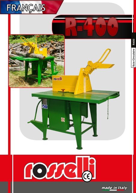 Banc de scie circulaire Ø 600 PTO - R-400 - Rosselli Snc