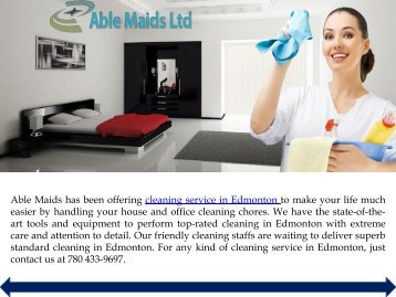 Cleaning in Edmonton