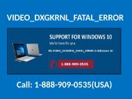 1-888-909-0535 to Fix VIDEO_DXGKRNL_FATAL_ERROR in Windows 10 