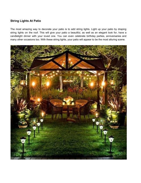 Covered Patio Lighting Ideas You’ll Fall In Love