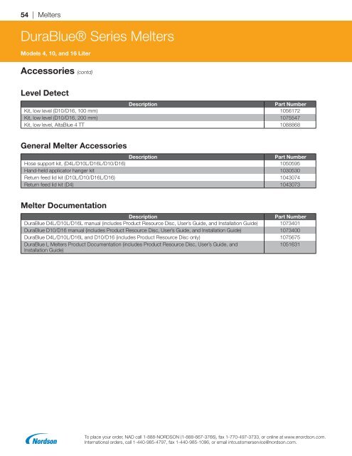 2018 Replacement Parts Catalog