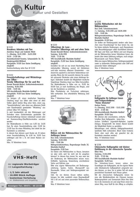 VHS Programm FS 2018