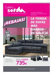 REVISTA GALLERY SOFA REBAJAS ENERO