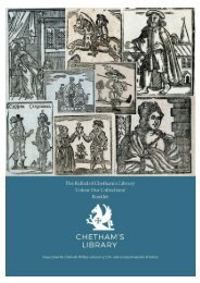 The Ballad of Chetham's Library Colouring Our Collections Booklet