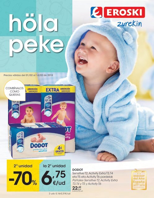 EROSKI Hipermercados Hola Peke ofertas del 1 al 14 de febrero 2018