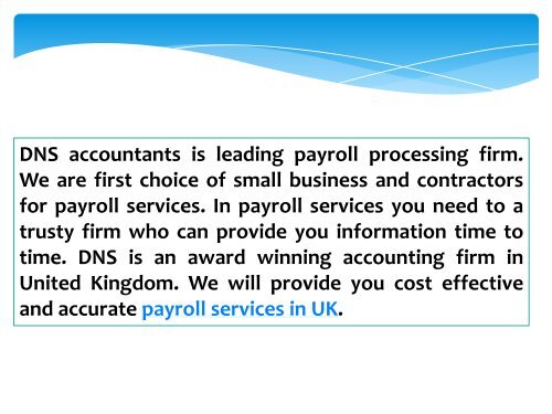 Payroll Service Providers in UK Payroll Processing in UK