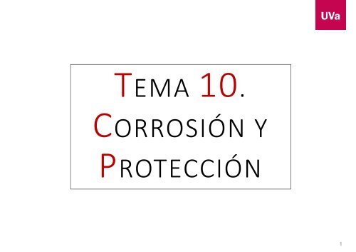 Tema 10. Corrosión y protección