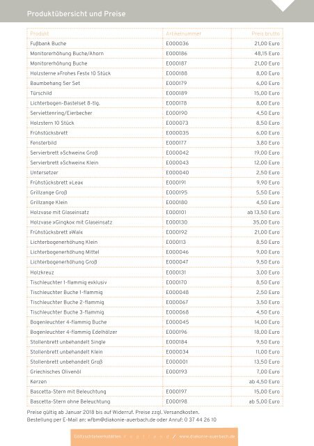 Lieblingsstücke 2018 Produktkatalog_und_Preisliste