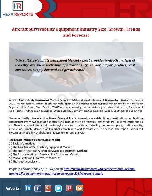 Aircraft Survivability Equipment Industry Size, Growth, Trends and Forecast