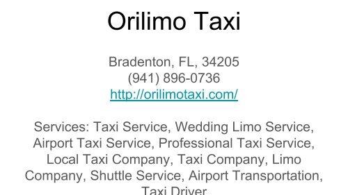 Orilimo Taxi