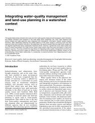 Integrating water quality management & landuse planning in a watershed context