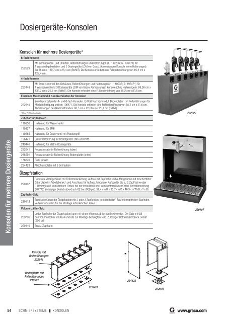 Graco Katalog für Schmiersysteme