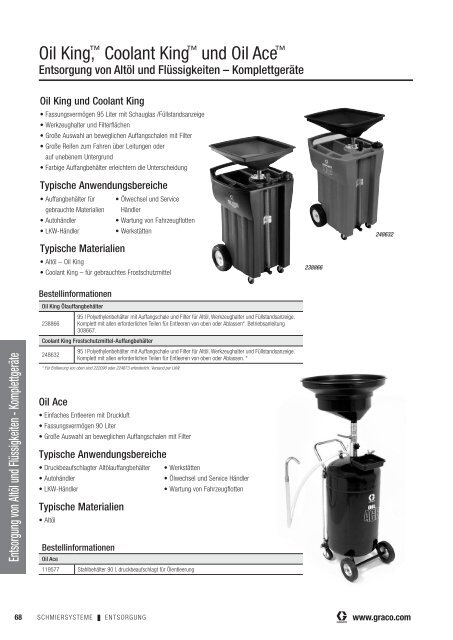 Graco Katalog für Schmiersysteme