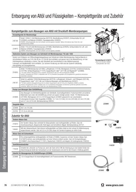 Graco Katalog für Schmiersysteme