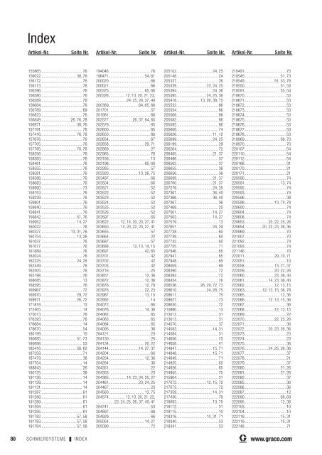 Graco Katalog für Schmiersysteme