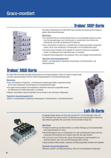 Graco Progressivsystem-Schmierverteiler