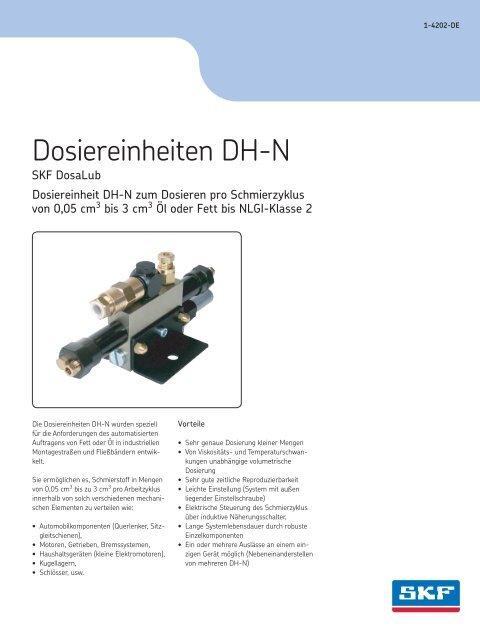 Dosiereinheiten DH-N - 1-4202-DE