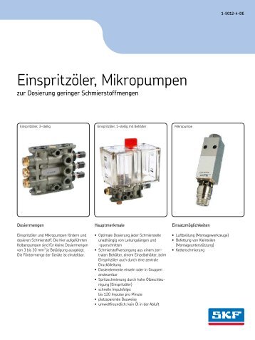 Einspritzoeler-Mikropumpen