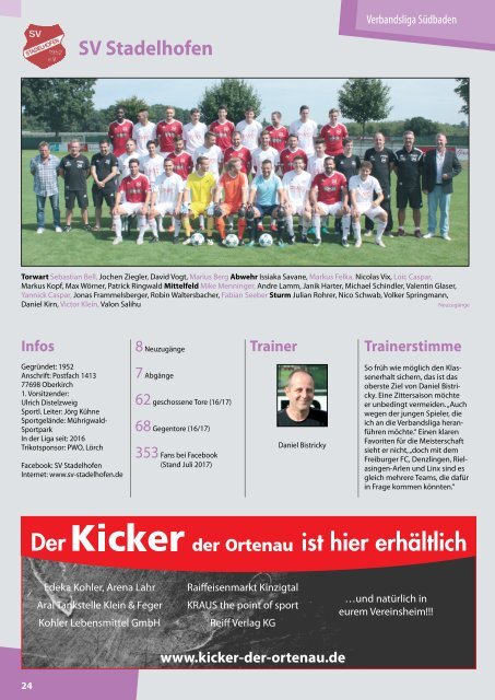 Kicker der Ortenau Sommer 2017/2018