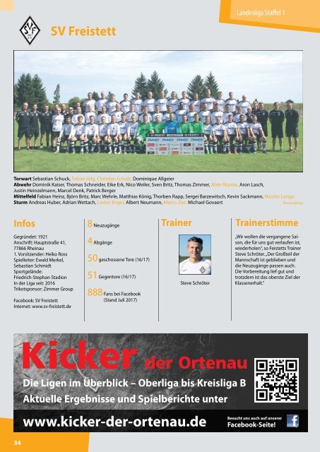Kicker der Ortenau Sommer 2017/2018