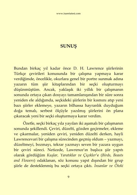 D. H. Lawrence - İnsanlar ve Öteki Yaratıklar