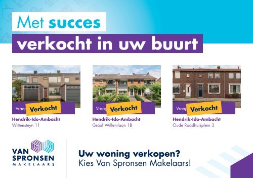 Van Spronsen Makelaars, Verkocht flyer maand december: postcode 3341