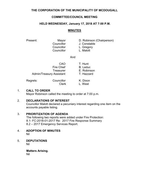 February 7, 2018 (Council/Committee)