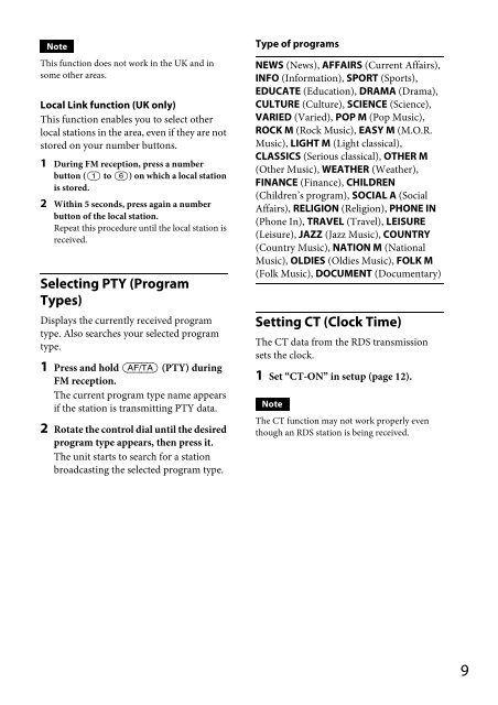 Sony CDX-GT264MP - CDX-GT264MP Consignes d&rsquo;utilisation Italien