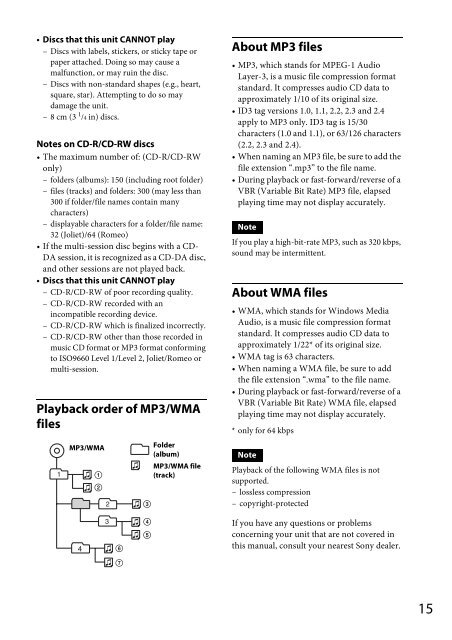 Sony CDX-GT264MP - CDX-GT264MP Consignes d&rsquo;utilisation Fran&ccedil;ais