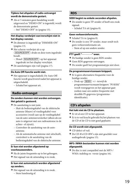 Sony CDX-GT264MP - CDX-GT264MP Consignes d&rsquo;utilisation Fran&ccedil;ais