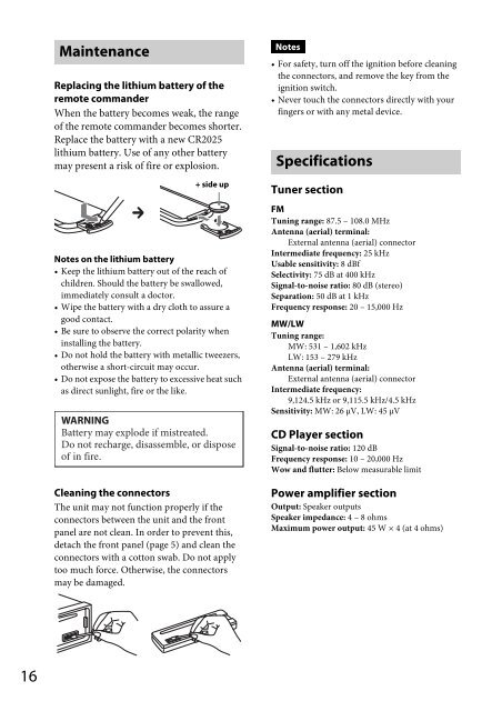 Sony CDX-GT264MP - CDX-GT264MP Consignes d&rsquo;utilisation N&eacute;erlandais