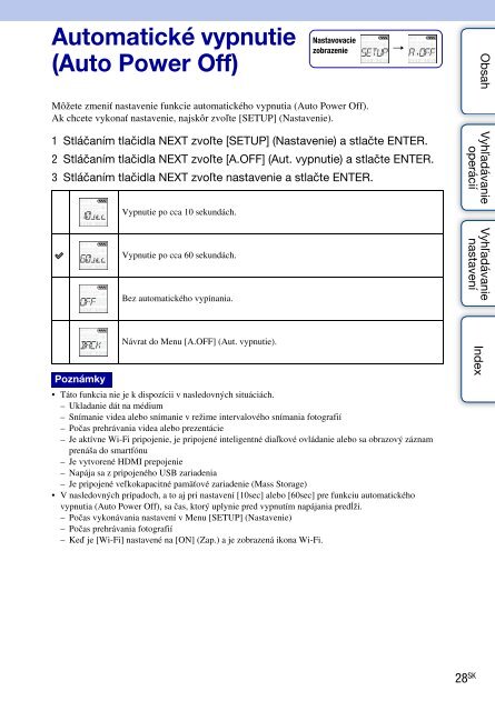 Sony HDR-AS30VD - HDR-AS30VD Guide pratique Slovaque