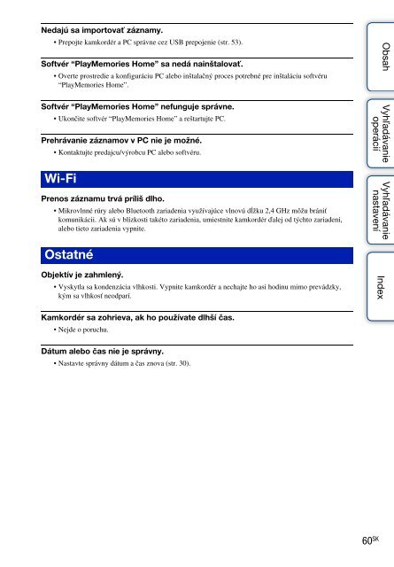 Sony HDR-AS30VD - HDR-AS30VD Guide pratique Slovaque