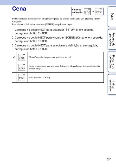 Sony HDR-AS30VD - HDR-AS30VD Guide pratique Portugais