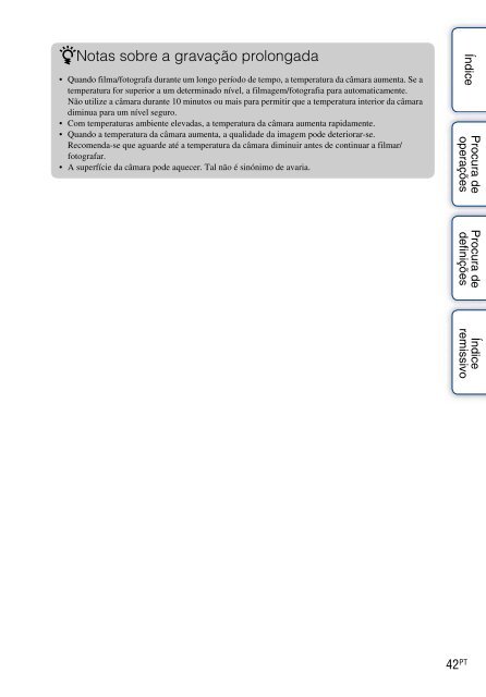 Sony HDR-AS30VD - HDR-AS30VD Guide pratique Portugais