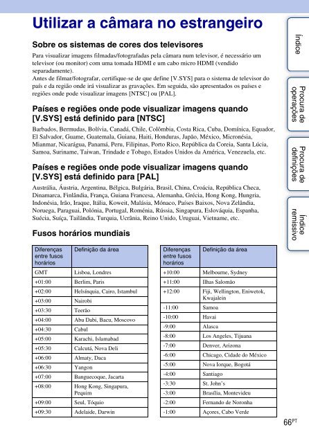Sony HDR-AS30VD - HDR-AS30VD Guide pratique Portugais