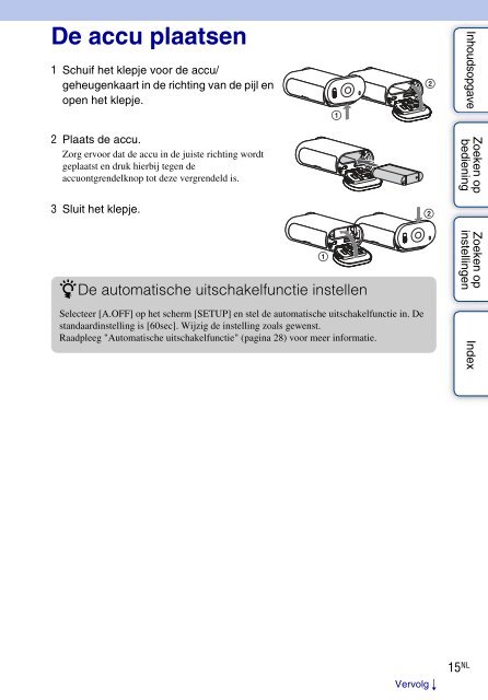 Sony HDR-AS30VD - HDR-AS30VD Guide pratique N&eacute;erlandais