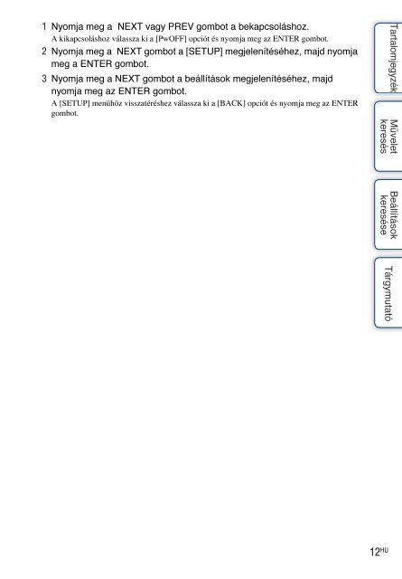 Sony HDR-AS30VD - HDR-AS30VD Guide pratique Hongrois