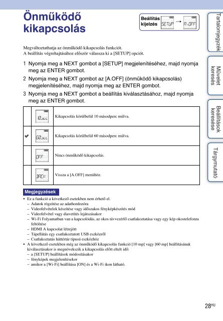 Sony HDR-AS30VD - HDR-AS30VD Guide pratique Hongrois