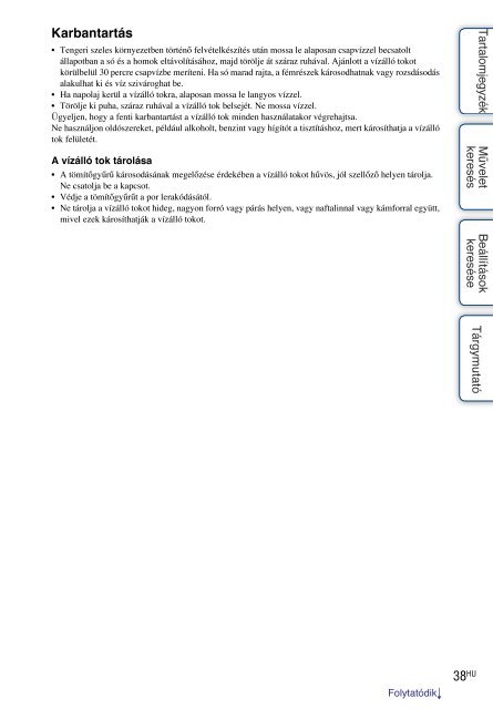 Sony HDR-AS30VD - HDR-AS30VD Guide pratique Hongrois