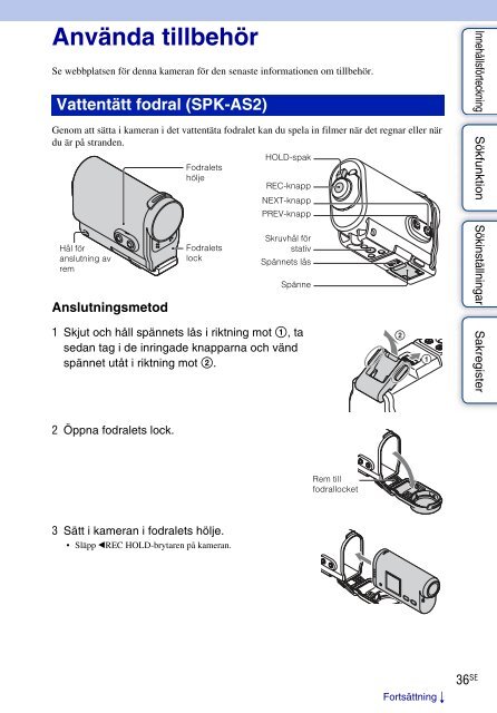 Sony HDR-AS30VD - HDR-AS30VD Guide pratique Su&eacute;dois