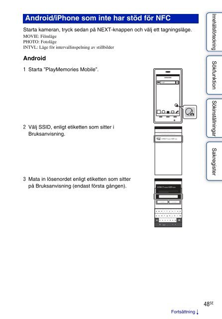 Sony HDR-AS30VD - HDR-AS30VD Guide pratique Su&eacute;dois