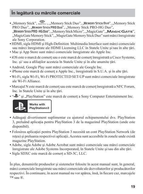 Sony HDR-AS30VD - HDR-AS30VD Mode d'emploi Roumain