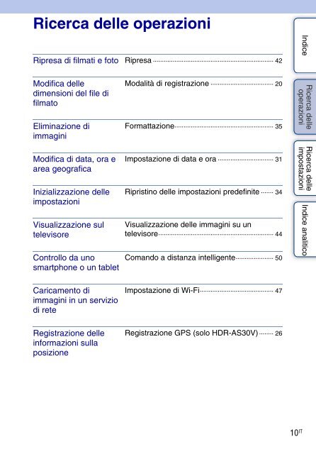 Sony HDR-AS30VD - HDR-AS30VD Guide pratique Italien