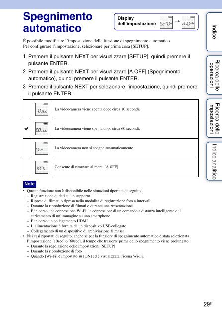 Sony HDR-AS30VD - HDR-AS30VD Guide pratique Italien