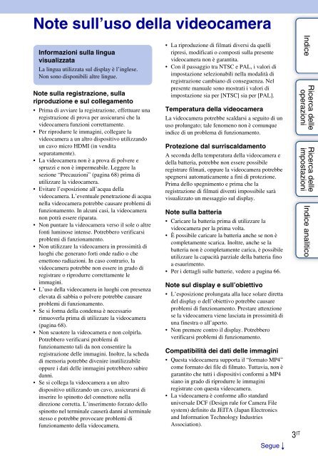 Sony HDR-AS30VD - HDR-AS30VD Guide pratique Italien