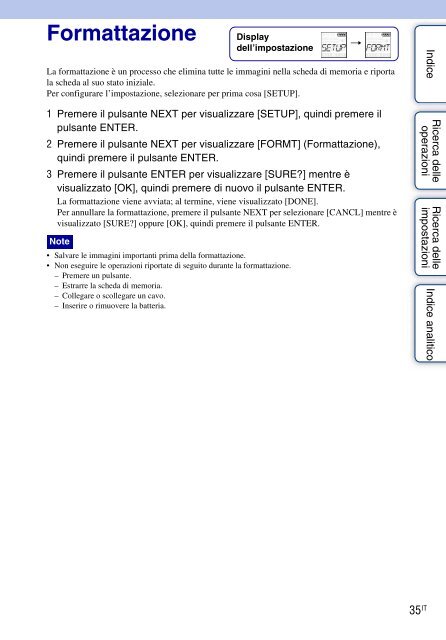 Sony HDR-AS30VD - HDR-AS30VD Guide pratique Italien