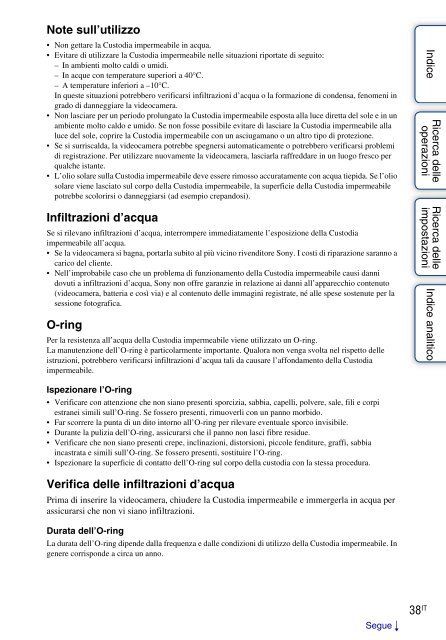 Sony HDR-AS30VD - HDR-AS30VD Guide pratique Italien