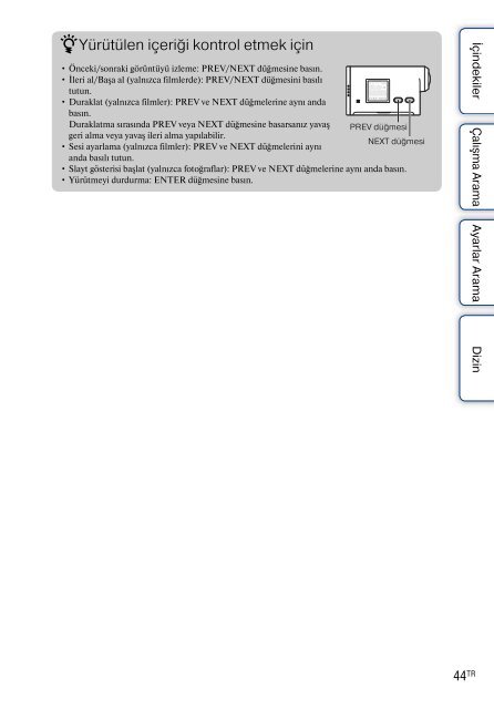 Sony HDR-AS30VD - HDR-AS30VD Guide pratique Turc